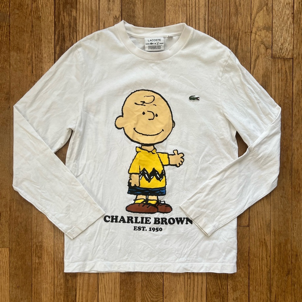 Charlie Brown Lacoste Small Long Sleeve T Shirt